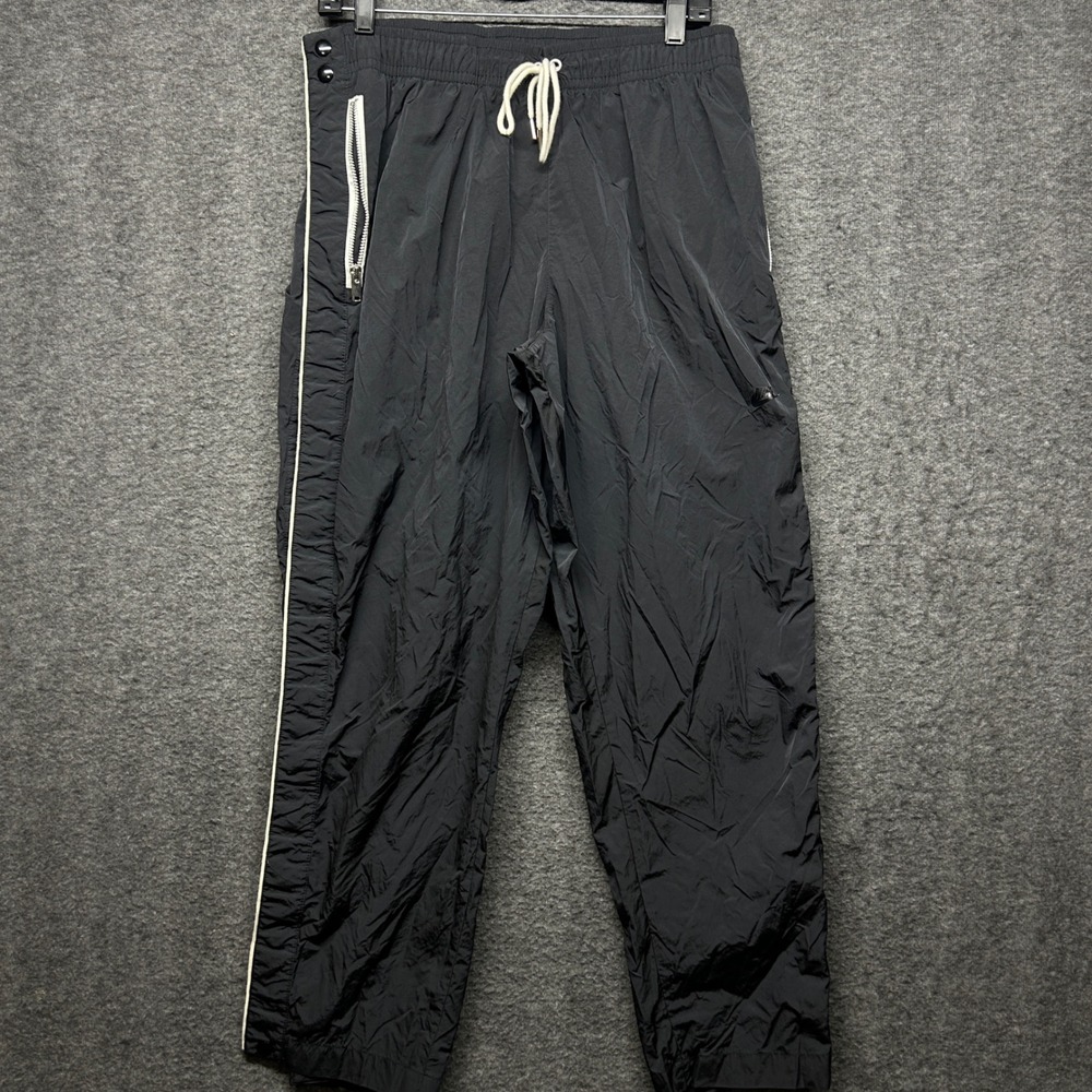 Nike Men's Black Track Pants Side Snap Button Size XL Y2K‎ Baggy